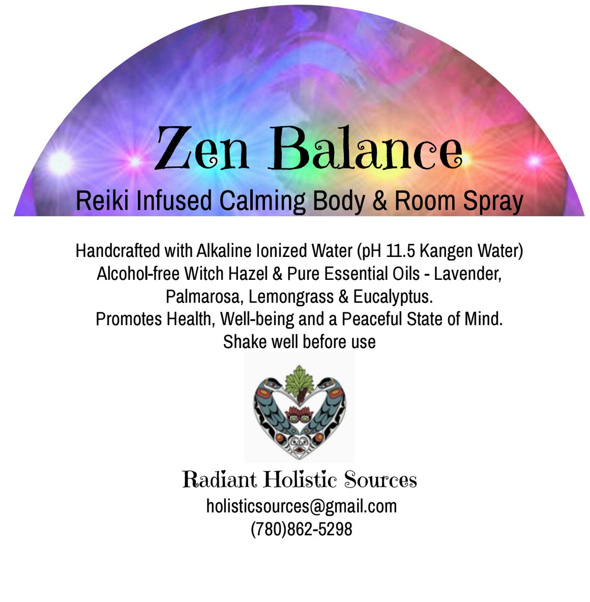 Set of 2 Reiki Infused Body & Room Sprays-4oz Vibe Reset / Zen Balance
